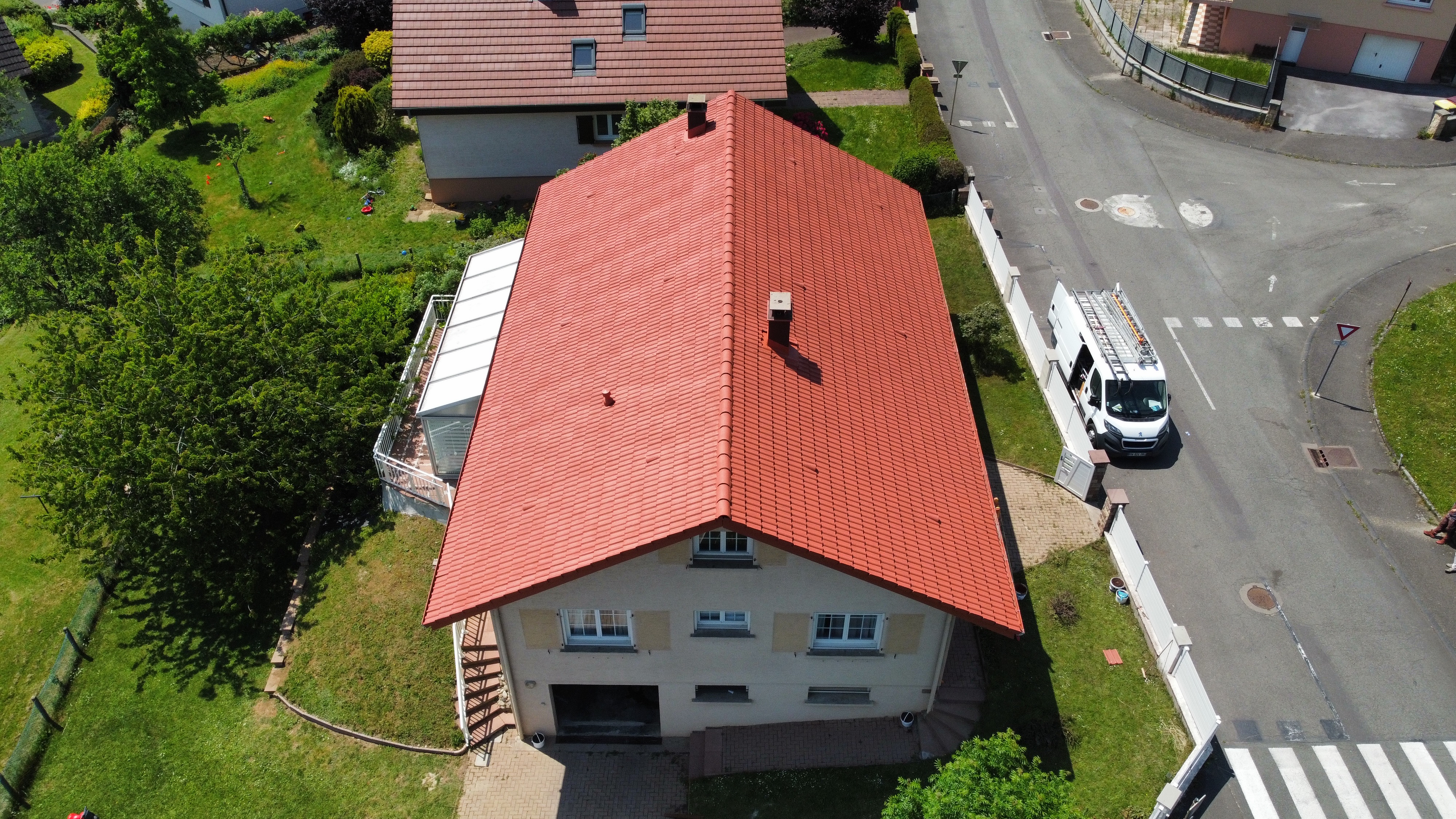Après toiture vue drone
