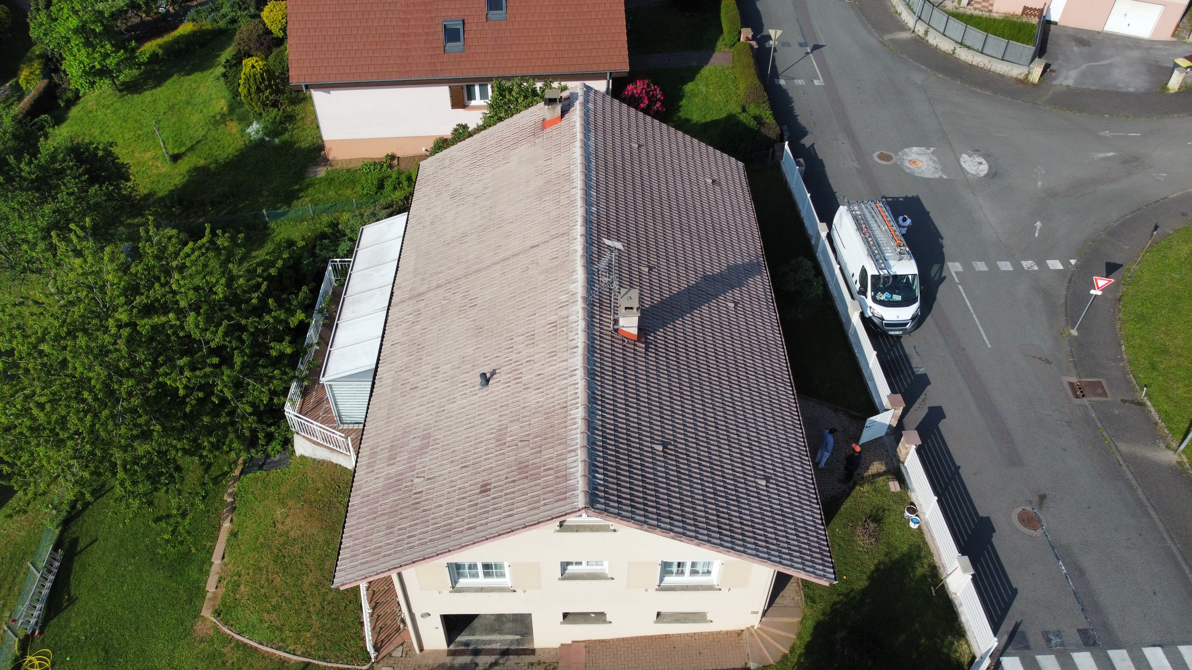 Avant toiture vue drone